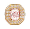 GIA Certified 3.48 Carat Radiant Cut Light Pink Diamond Ring in 18K White Gold-Rings-ASSAY