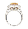 GIA Certified 3.51 Carat Fancy Brownish Yellow Diamond Ring with Pink and White Diamond Halo-Rings-ASSAY