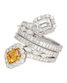 GIA Certified 3.81 Carat TW Detachable Two-Piece Toi Et Moi Ring in 18K White Gold-Rings-ASSAY