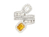 GIA Certified 3.81 Carat TW Detachable Two-Piece Toi Et Moi Ring in 18K White Gold-Rings-ASSAY