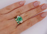 GIA Certified 4 Carat Colombian Minor Oil Emerald & Diamond Engagement Ring