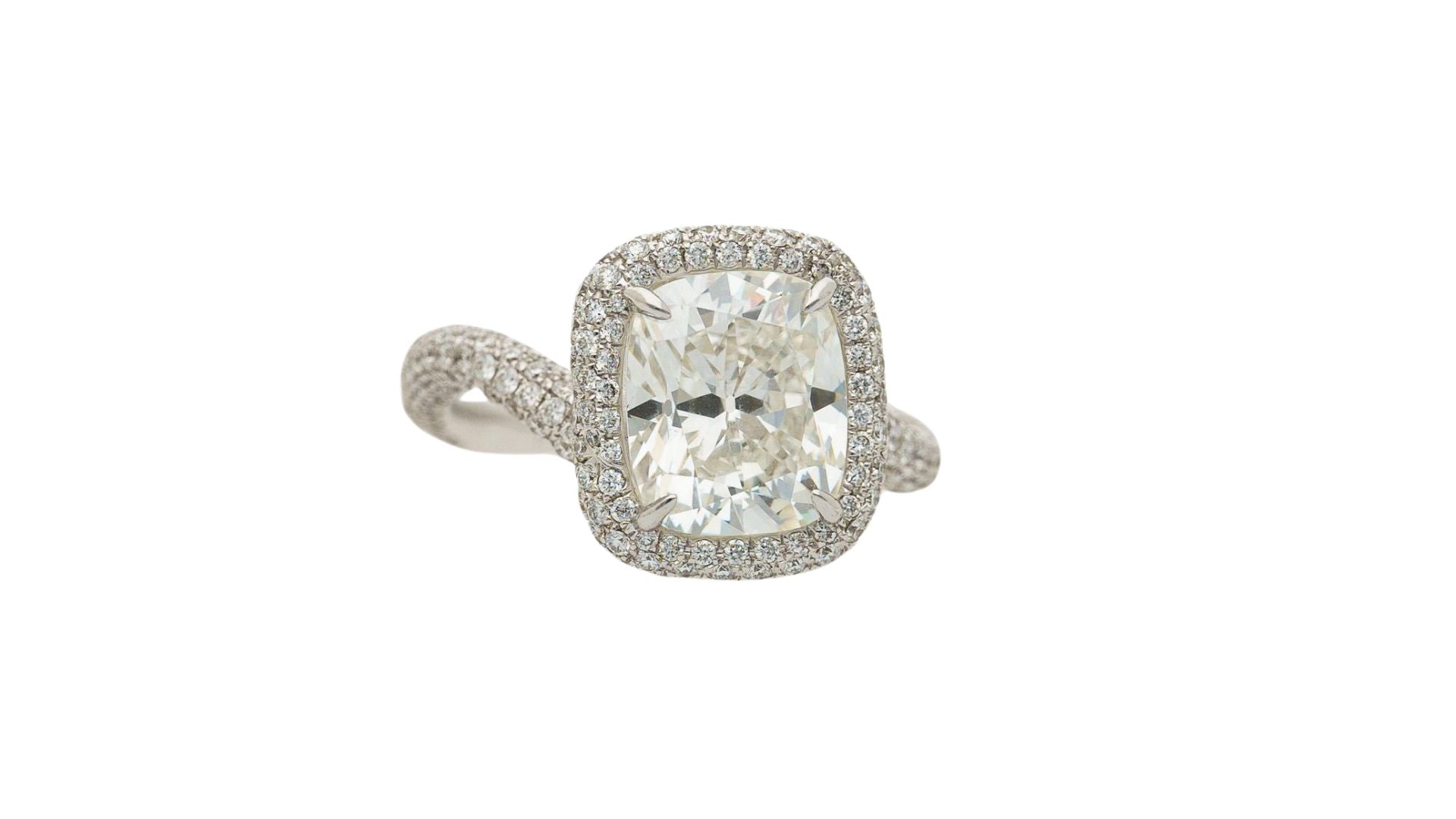 VS1 Diamond Swirl Engagement Ring-ASSAY