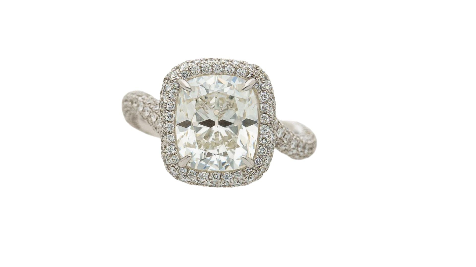 VS1 Diamond Swirl Engagement Ring-ASSAY