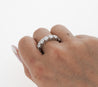 GIA Certified 5 Carat D/VS1 Diamond Wedding Eternity Band Ring in 18K White Gold