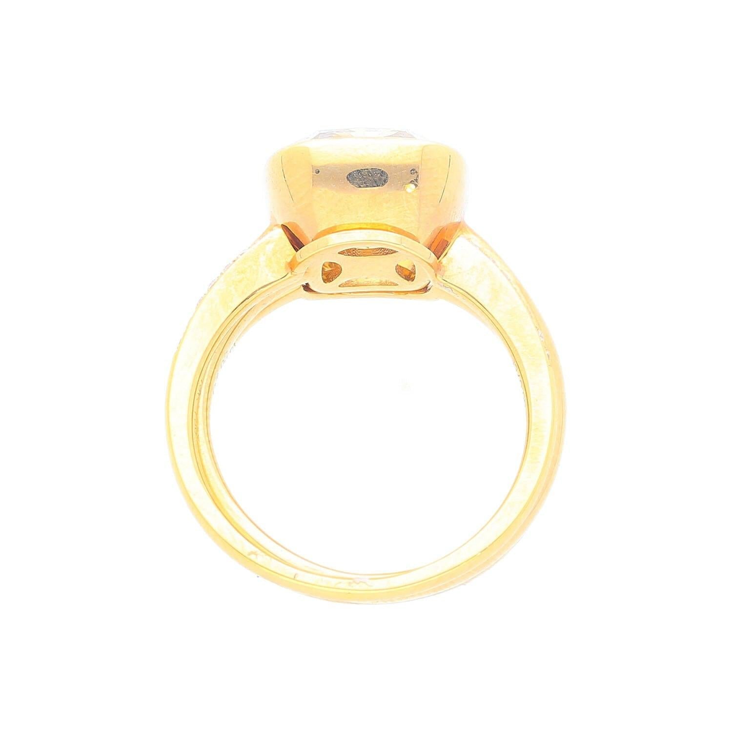 GIA Certified 5.02 Carat Cushion Cut Fancy Brown Yellow Diamond Ring in 18K Rose Gold & Detachable Bands-Rings-ASSAY