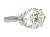 GIA Certified 5.03 Carat J/VVS1 Round Cut Diamond Ring Half Moon Cut Side Stones-Rings-ASSAY