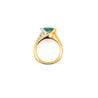 GIA Certified 5.25 Carat Oval Cut Blue Zircon & Diamond Bypass Ring Signed Richard Krementz-Rings-ASSAY