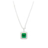 GIA Certified 6.33 Carat Minor Oil Colombian Emerald Necklace in 18K White Gold-Necklace-ASSAY