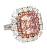 GIA Certified 6.53 Carat Fancy Pink & White Diamond Ring in 18K Rose Gold