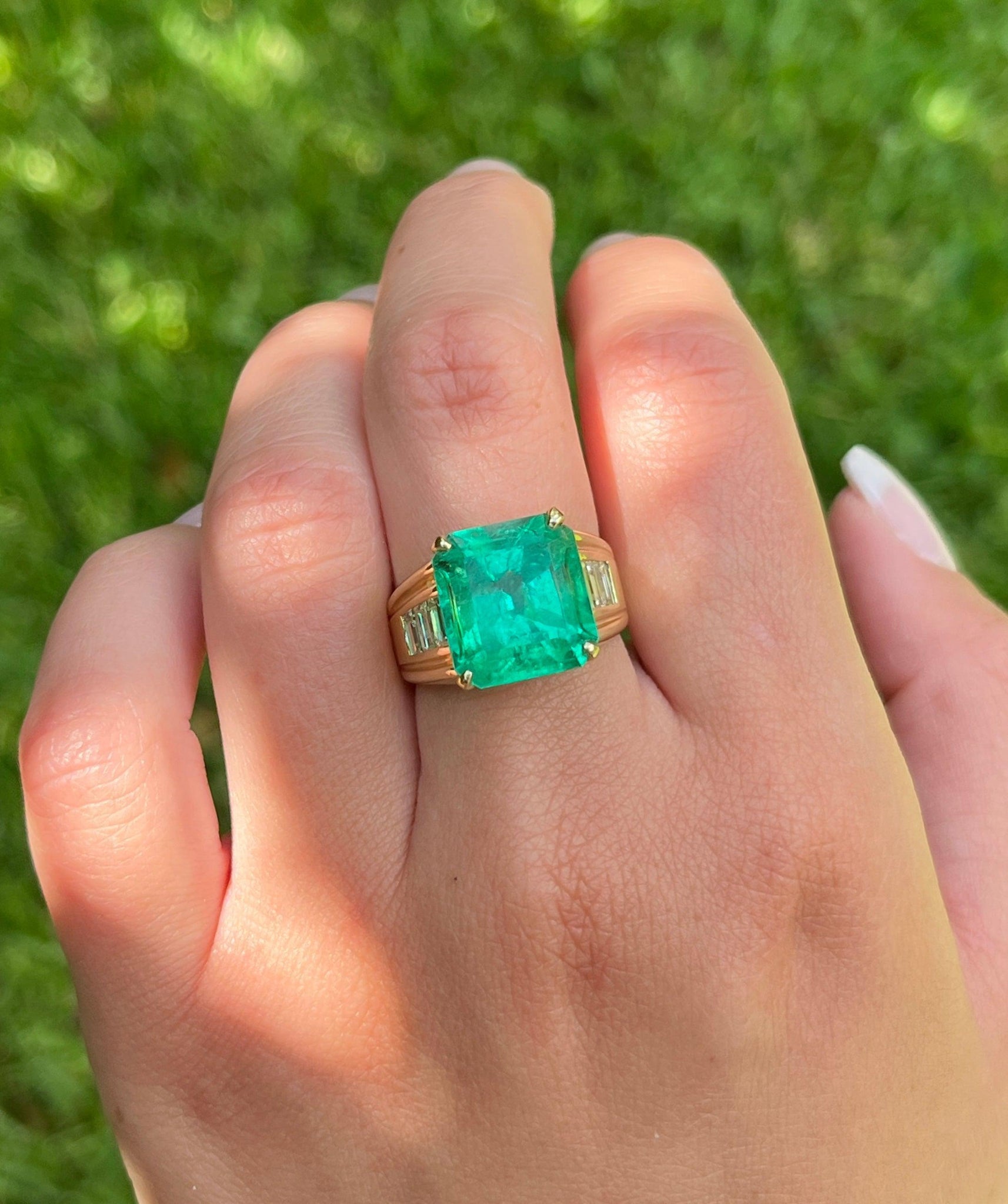Buy Emerald Ring Natural Esmeralda Stone Real Gemstone Jewelry Handcrafted Ring  Mens Gifts Vivid Green Emerald Big Stone Men Rectangular Emerald Online in  India - Etsy
