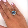 GIA Certified Oval Cut 9.5 Carat Natural Aquamarine Vintage Retro Ring-Semi Precious Jewelry-ASSAY