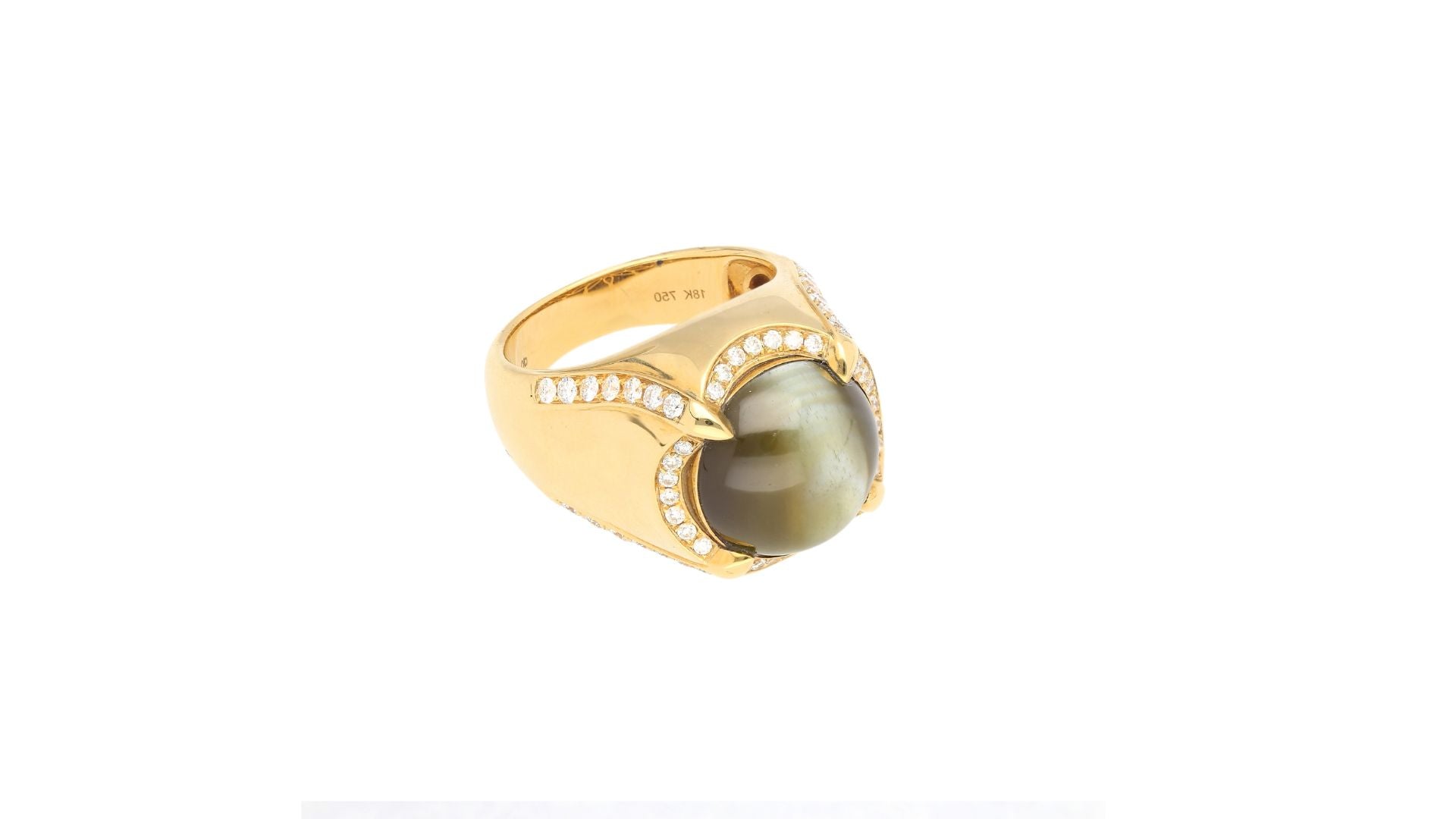 men ring sterling silver 925 cat eye tiger eye natural cabochon stone – Abu  Mariam Jewelry