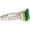 GRS Certified 3.16 Carat Vivid Green Minor Oil Colombia Emerald and Diamond 18K Ring | GRS Appendix.-Rings-ASSAY