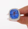 GRS Certified 50.11 Carat Cushion No Heat Sri Lanka Blue Sapphire Ring