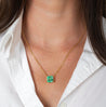 GRS Certified 5.83 Carat Colombian Emerald in 18K Floating Solitaire Necklace-Pendants-ASSAY