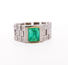 GRS certified 3.43 carat Colombian Emerald Mens Link Ring-Rings-ASSAY