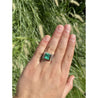 GRS certified 3.43 carat Colombian Emerald Mens Link Ring - ASSAY