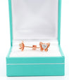 Heart Cut Natural Diamond Butterfly Stud Earrings in 18K Rose Gold-Earrings-ASSAY