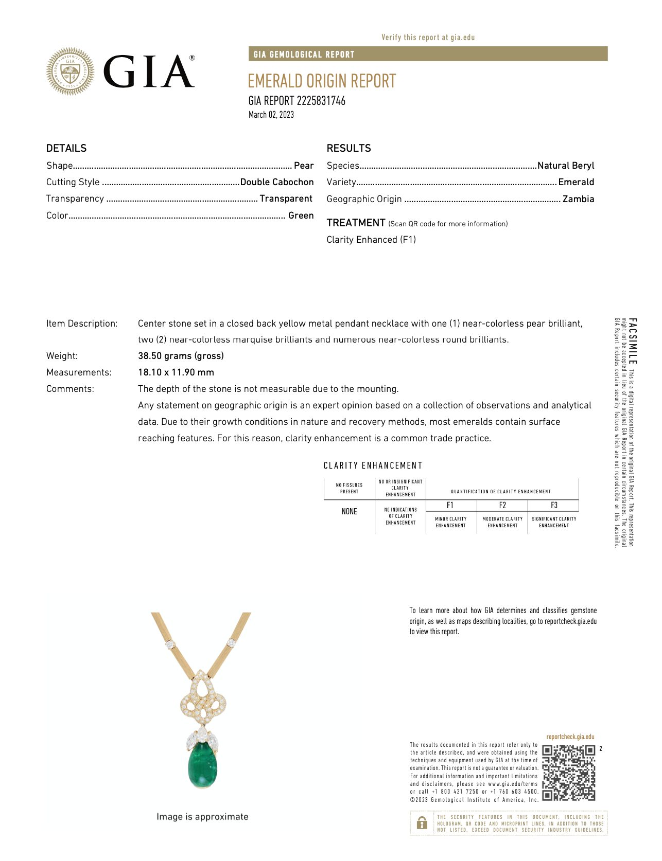 Henry Dunay Zambian Minor Oil Drop Cabochon Cut Emerald 18K Fancy Link Necklace-Necklace-ASSAY