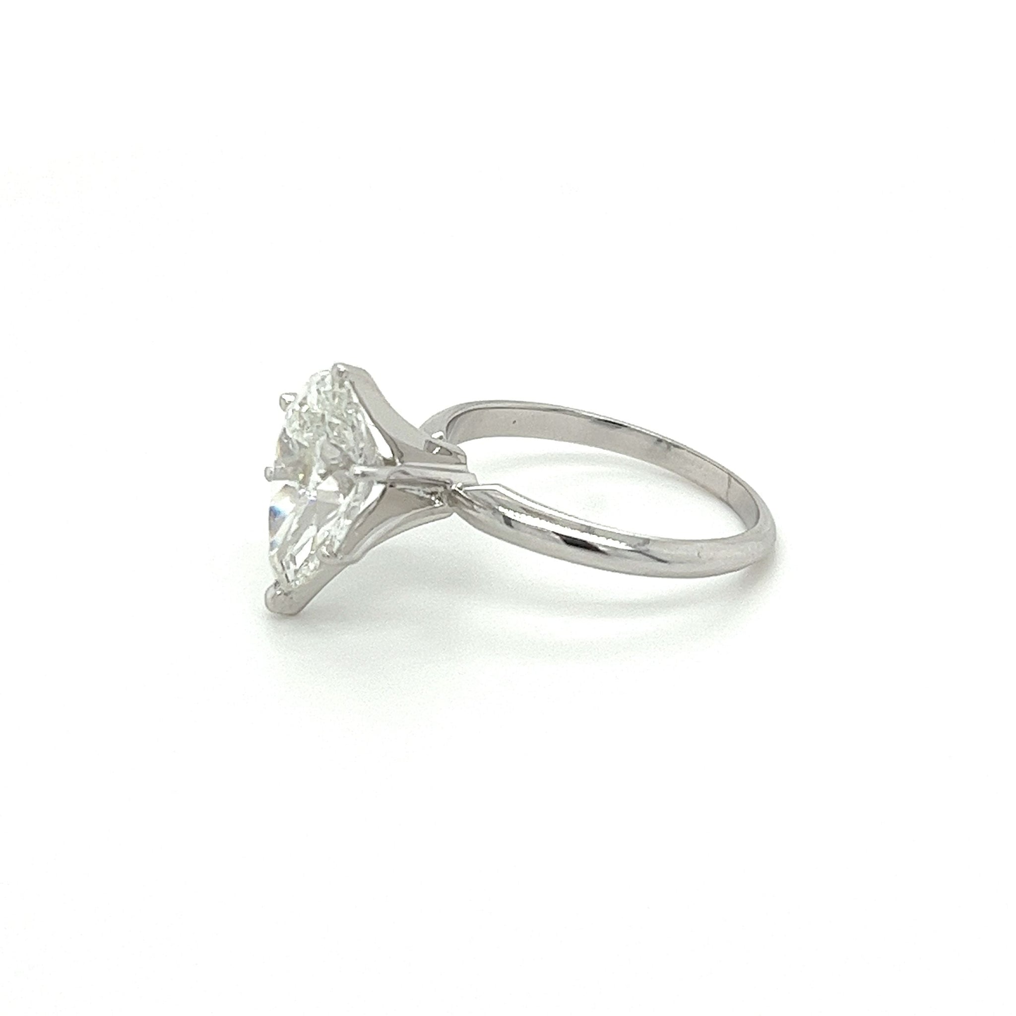 IGI Certified 3.01 Carat Pear Shape Lab Grown Diamond Solitaire Engagement Ring in 14k White Gold