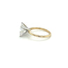 IGI Certified 3.3 Carat Princess Cut Lab Grown Diamond CVD Engagement Ring in 14K Gold 2-tone Solitaire Setting-Diamond Ring-ASSAY