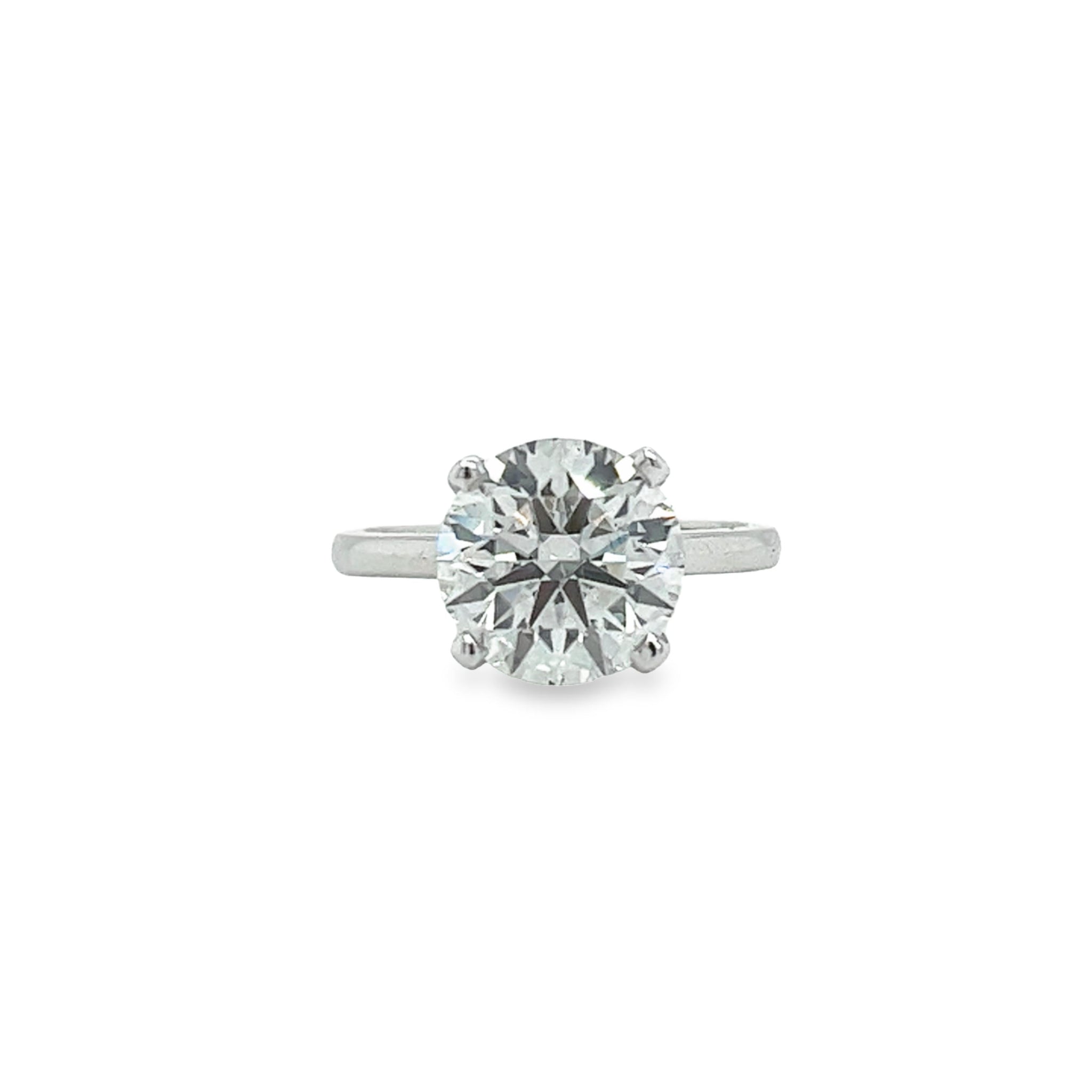 IGI Certified 3.48 Carat Round Cut Lab Grown Diamond CVD Engagement Ring in 18K White Gold Solitaire-engagement ring-ASSAY