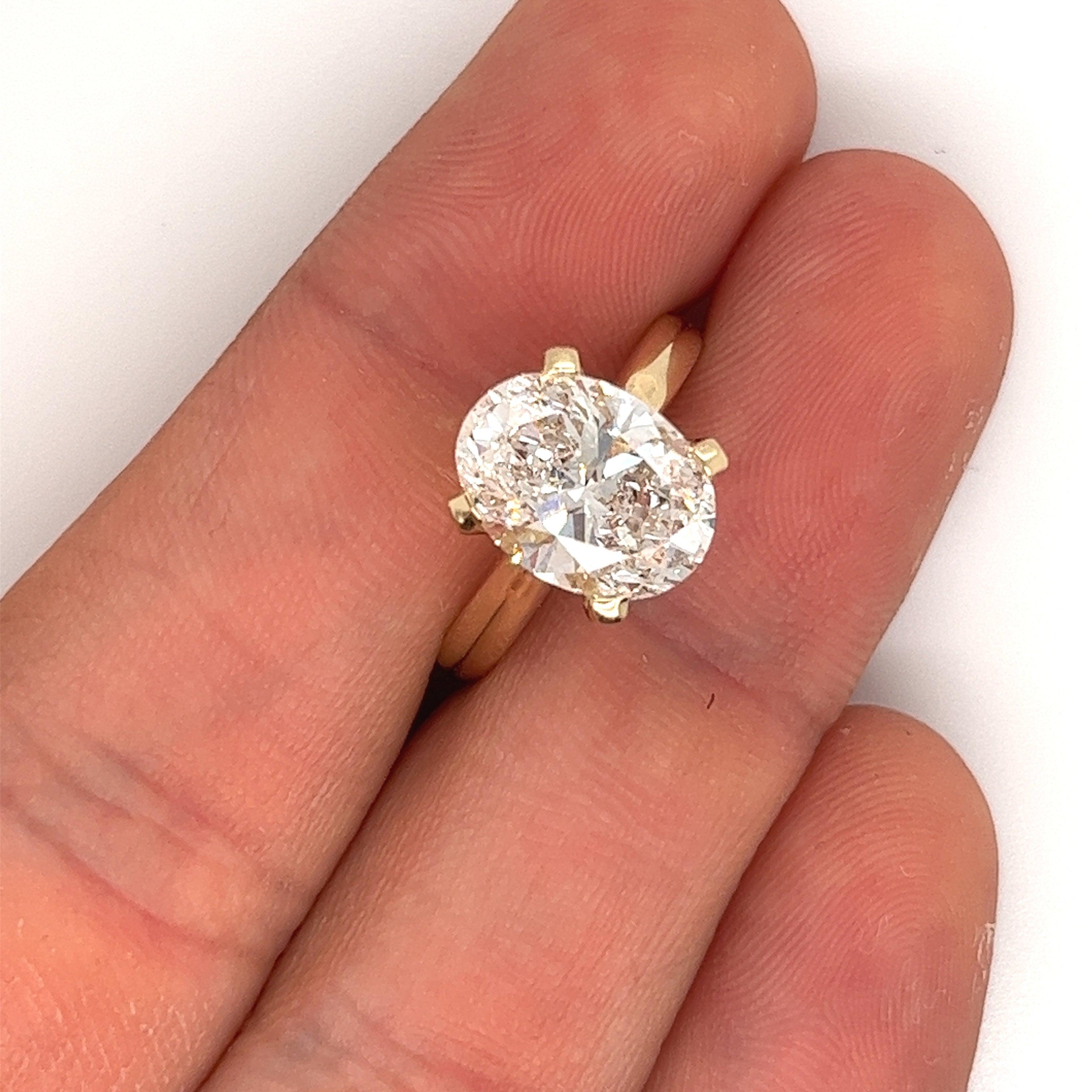 VS1 Lab Grown Diamond in 14k Yellow Gold Solitaire Ring-Rings-ASSAY