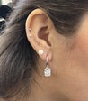 IGI Certified 6.86-6.16 Carats CVD Lab Grown Diamond Suspended Hoop Earring