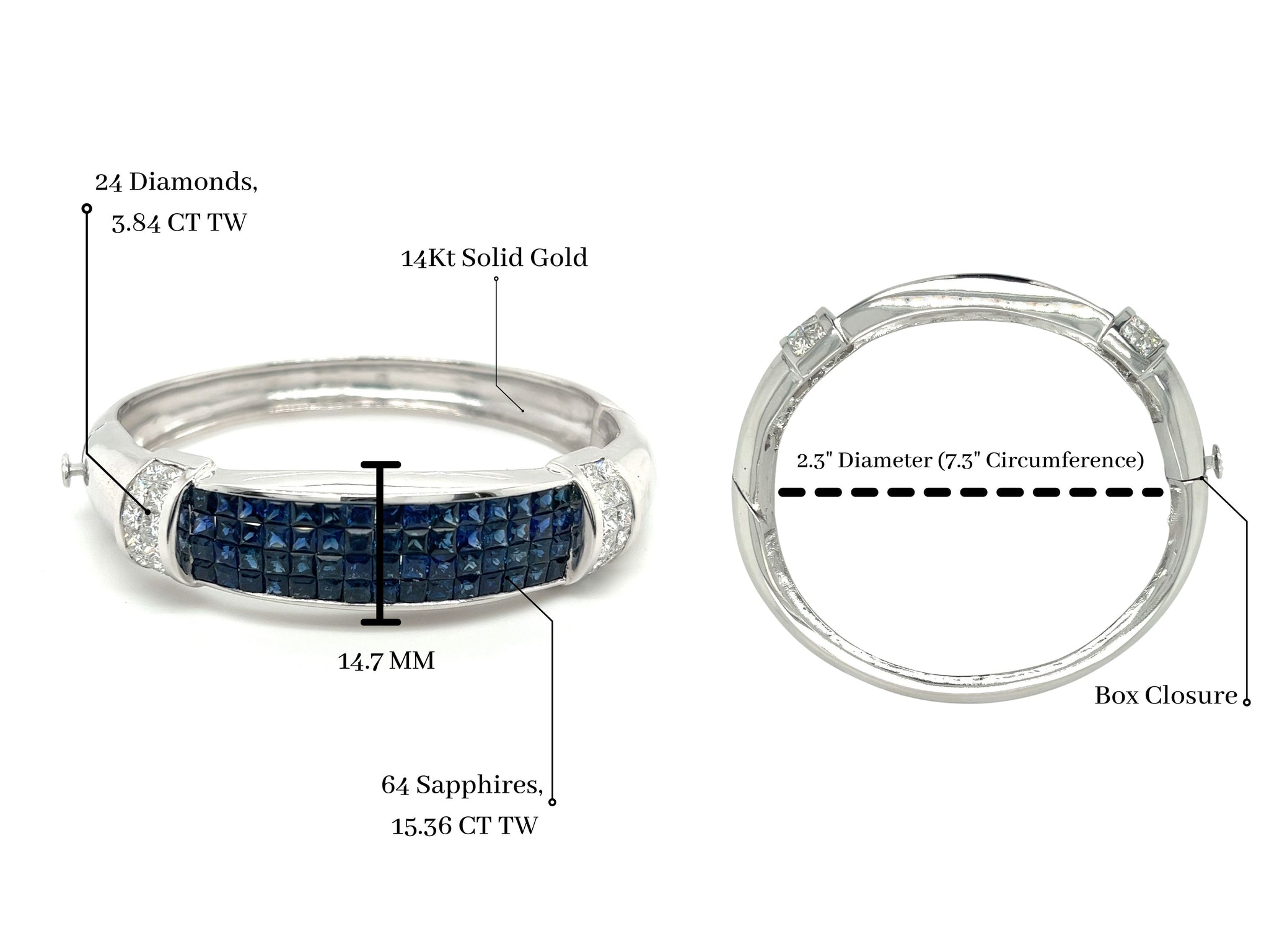 Blue American Diamond Bracelet - Blue Bangle for Women - High Tide Crystal  Bracelet by Blingvine