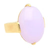 Mid-20th Century "Gumps" Signed 23.94 Carat Lavender Jade and Yellow Gold Ring