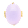 Mid-20th Century "Gumps" Signed 23.94 Carat Lavender Jade and Yellow Gold Ring