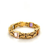 Multi Gem Byzantine Chain Bracelet and Necklace Set in 18k Gold-Jewelry Sets-ASSAY