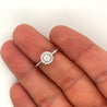 Natural 0.22 Carat Round Cut Diamond Ring in 14K White Gold & Diamond Halo-Rings-ASSAY