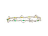 Natural 0.72 Carat Emerald & 2.08 Carat Diamond Charm Bracelet in 18K Gold-ASSAY