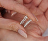 Natural 1 Carat TW Diamond Eternity Inside Out 18mm Hoop Earrings