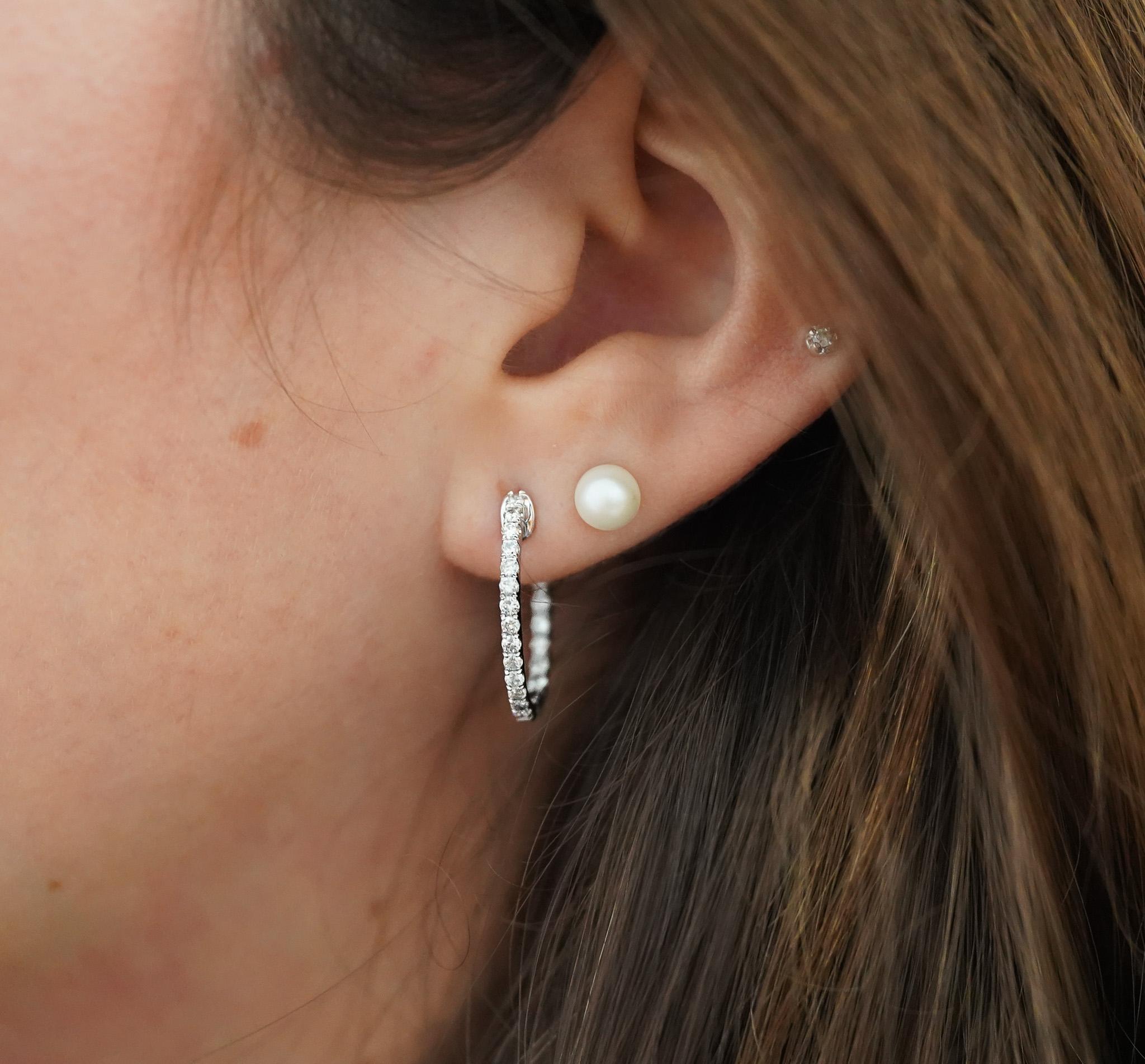 Reversible Diamond & Ruby Eternity Hoops - Gold Earrings - Ear Stylist –  The Ear Stylist by Jo Nayor