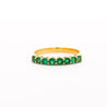 Natural 1/2 Carat Emerald Wedding Band 2.2MM Ring in 14K Yellow Gold-Rings-ASSAY