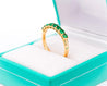 Natural 1/2 Carat Emerald Wedding Band 2.2MM Ring in 14K Yellow Gold-Rings-ASSAY