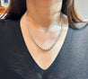 Natural 15.50 CTTW Graduated Diamond Riviera Necklace in Platinum 900