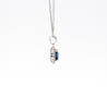 Natural 1.20 Carat Oval-Cut Blue Sapphire and Diamond Halo Pendant Necklace-Pendants-ASSAY