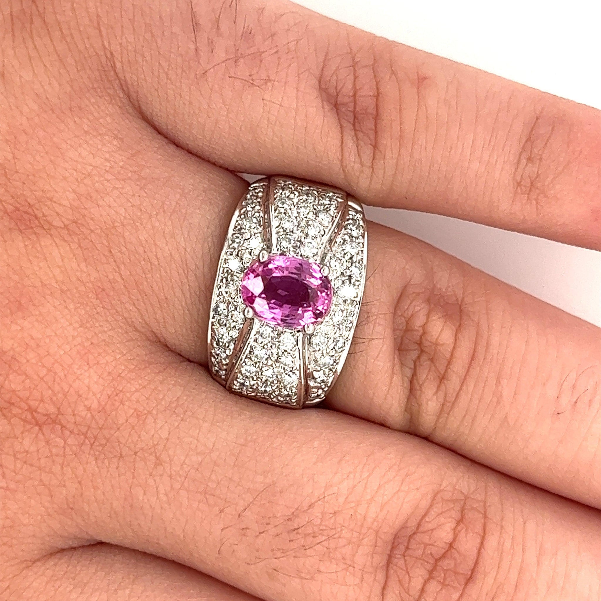 Louis Newman and Company 3 Carat GIA Certified Oval Pink Diamond Ring at  1stDibs | 3 carat pink diamond, pink oval engagement ring, pink diamond 3  carat