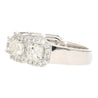 Natural 2.75 CTTW Asscher Cut Diamond Crown Engagement Ring in 18K White Gold