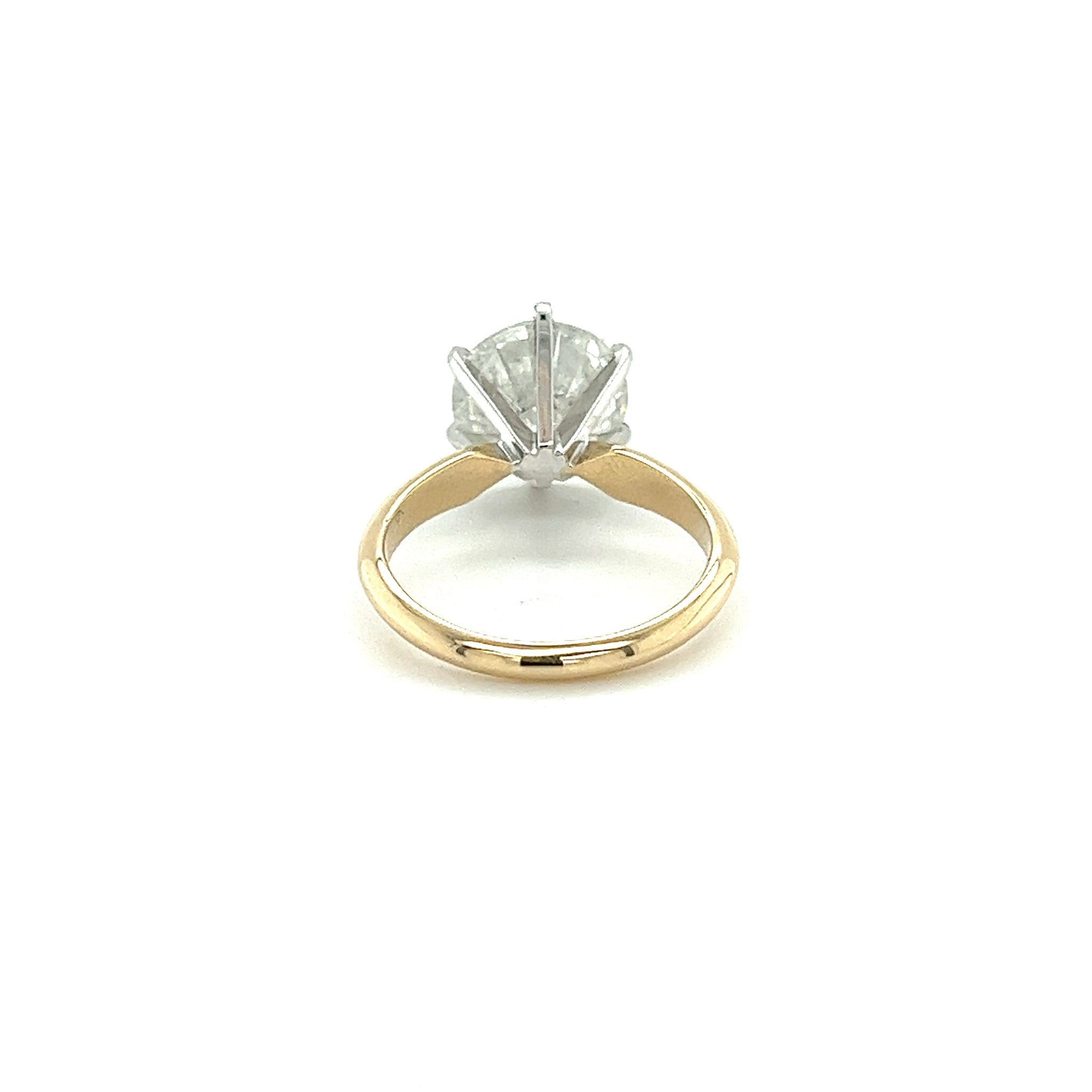 Natural 3.51 Carat Round Cut Diamond Solitaire Engagement Ring-Engagement Ring-ASSAY