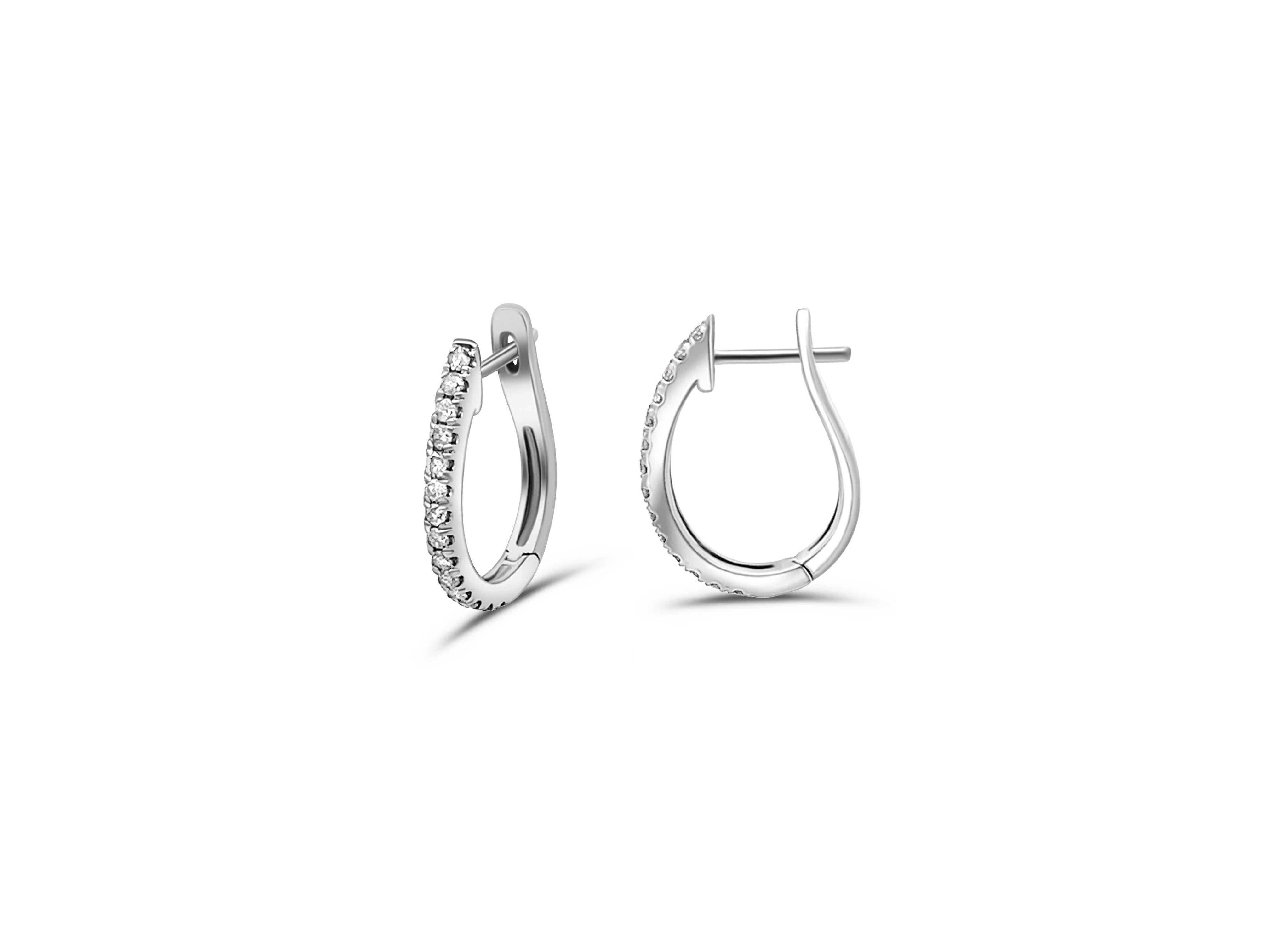 10 CTTW Diamond Hoop Earrings in 14K Solid Gold