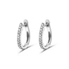 Natural 4/10 CTTW Diamond Hoop Earrings in 14K Solid Gold
