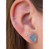 Natural Blue Diamond Circle Stud Earrings - ASSAY
