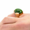 Natural Cats Eye Gump Signed Ring in 14K Yellow Gold-ASSAY