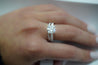 Natural Diamond Contoured Wedding Band Stacking Ring in 14K White Gold-Rings-ASSAY