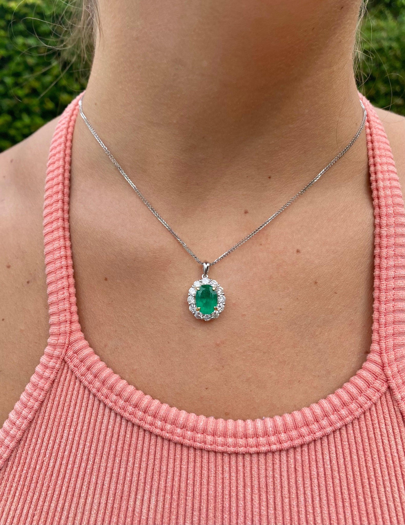 Fine Jewelry Fashion 18K Gold Plated Emerald Necklace Personalized Gemstone Pendant  Necklace Women - China High Carbon Diamond and Lab Grown Diamond price |  Made-in-China.com