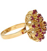 Natural Vintage Circa 1970's 2.50 CTTW Ruby Ring in "Rope" Motif 14K Yellow Gold